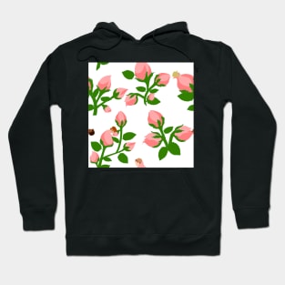 Sleeping Flower Bud Fairies - White Background Hoodie